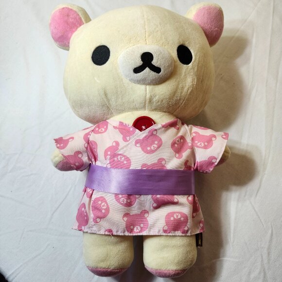San-X Korilakkuma Yukata 16" Plush in Pink Kimono - Picture 1 of 7